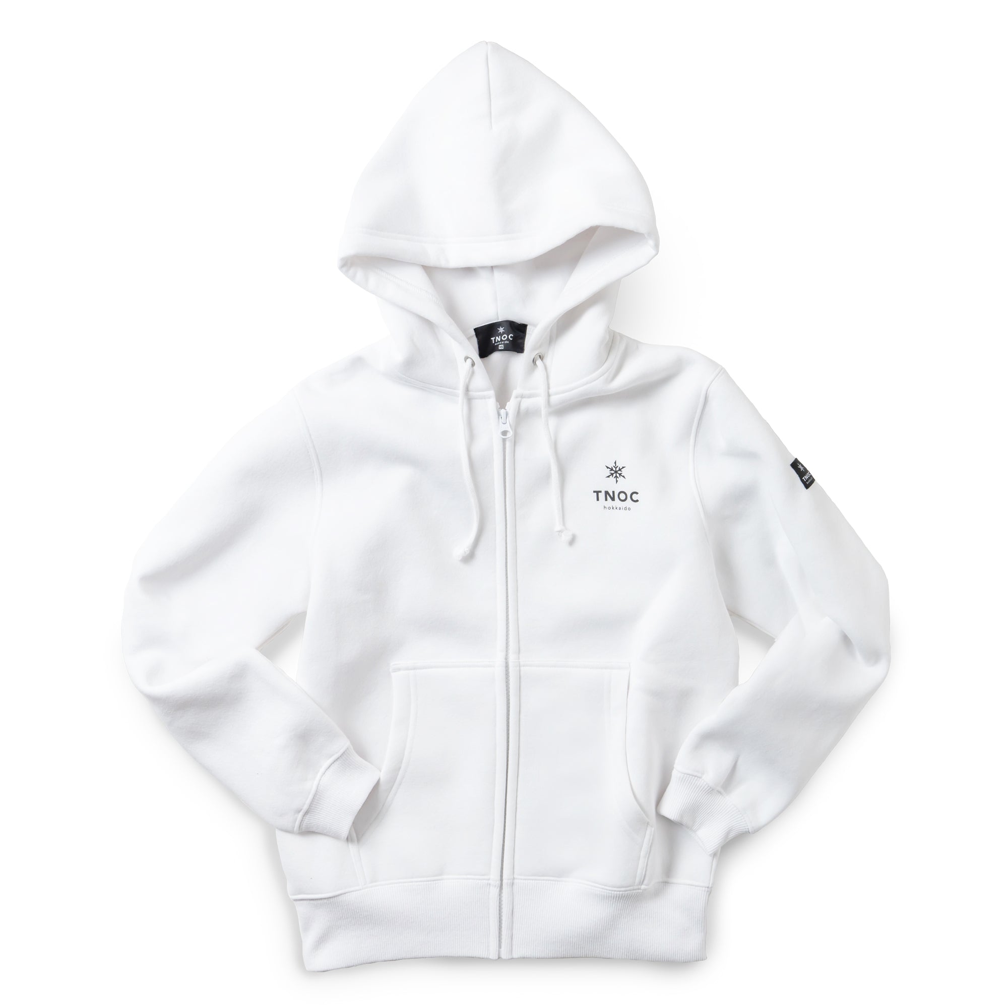 TNOC THE HOODIE ZIPUP / FLIGHT TAG SNOW WHITE