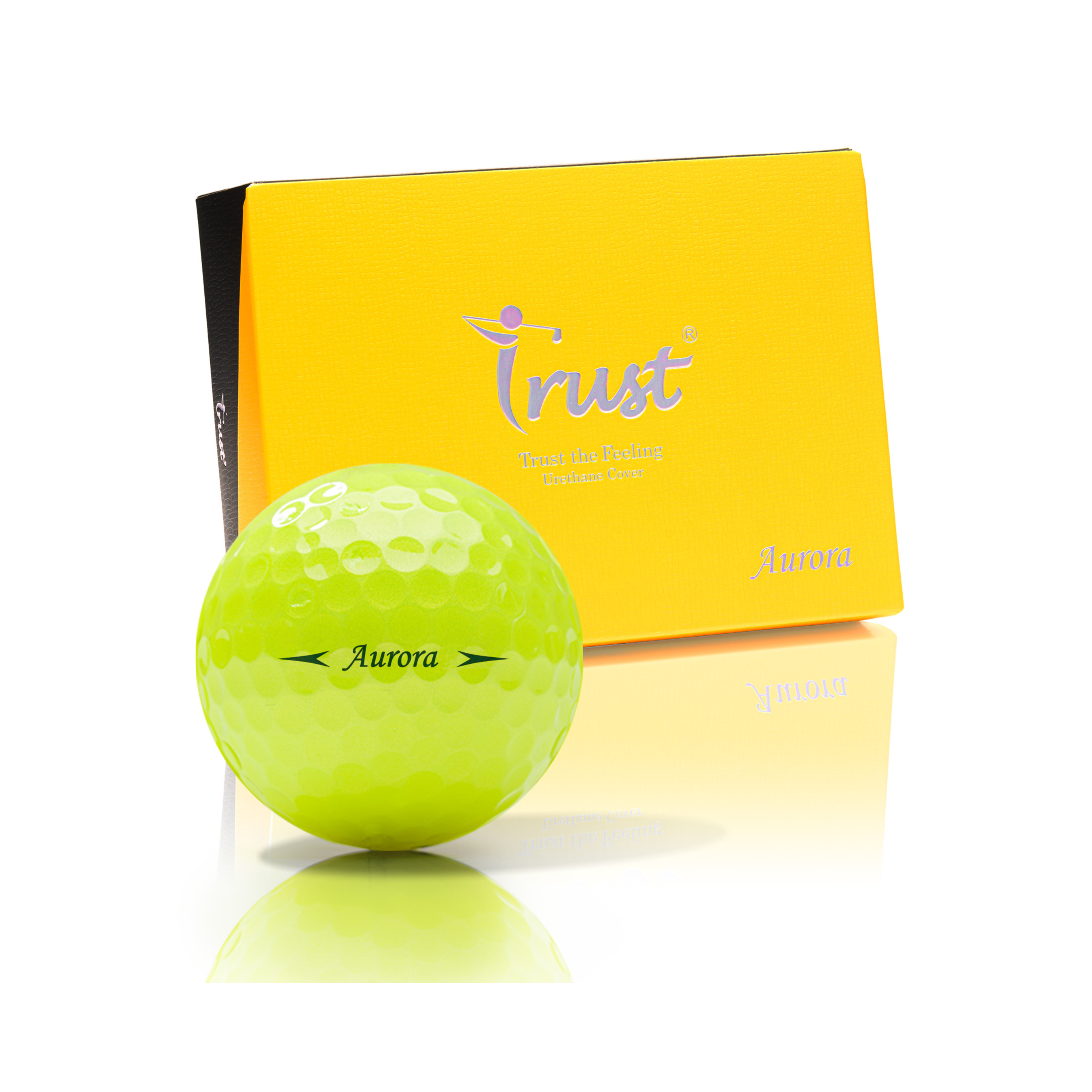 オーロライエロー ゴルフボール (クリスタルウレタンカバー) – Trust