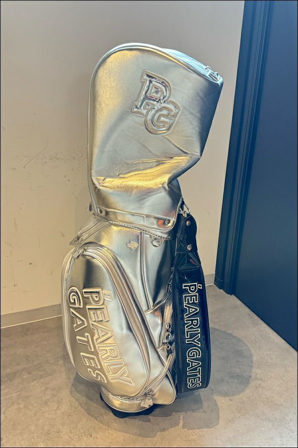 PEARLY GATES パーリーゲイツ エナメル キャディバッグ プラチナ