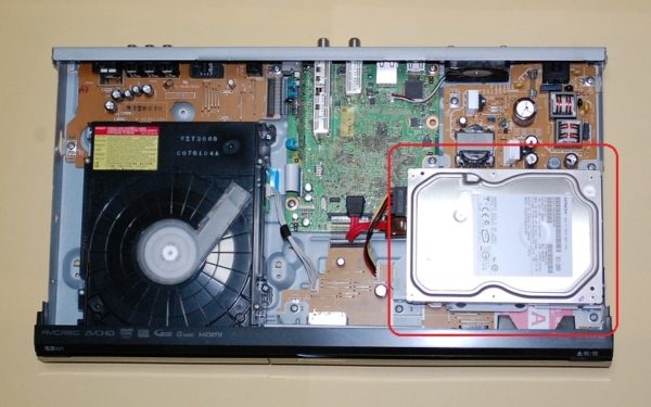 パナソニック DIGA ブルーレイレコーダー DMR-BR550 ハードディスク