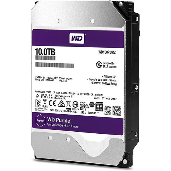 WD 10TB 64MB Purple Security Drive | Planet Security USA - Planet