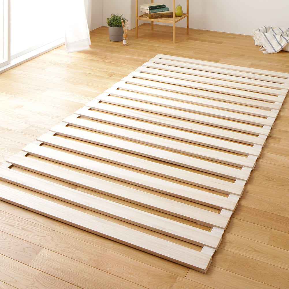 軽量ロール式 天然桐すのこベッド / 丸めてコンパクト収納 湿気対策に