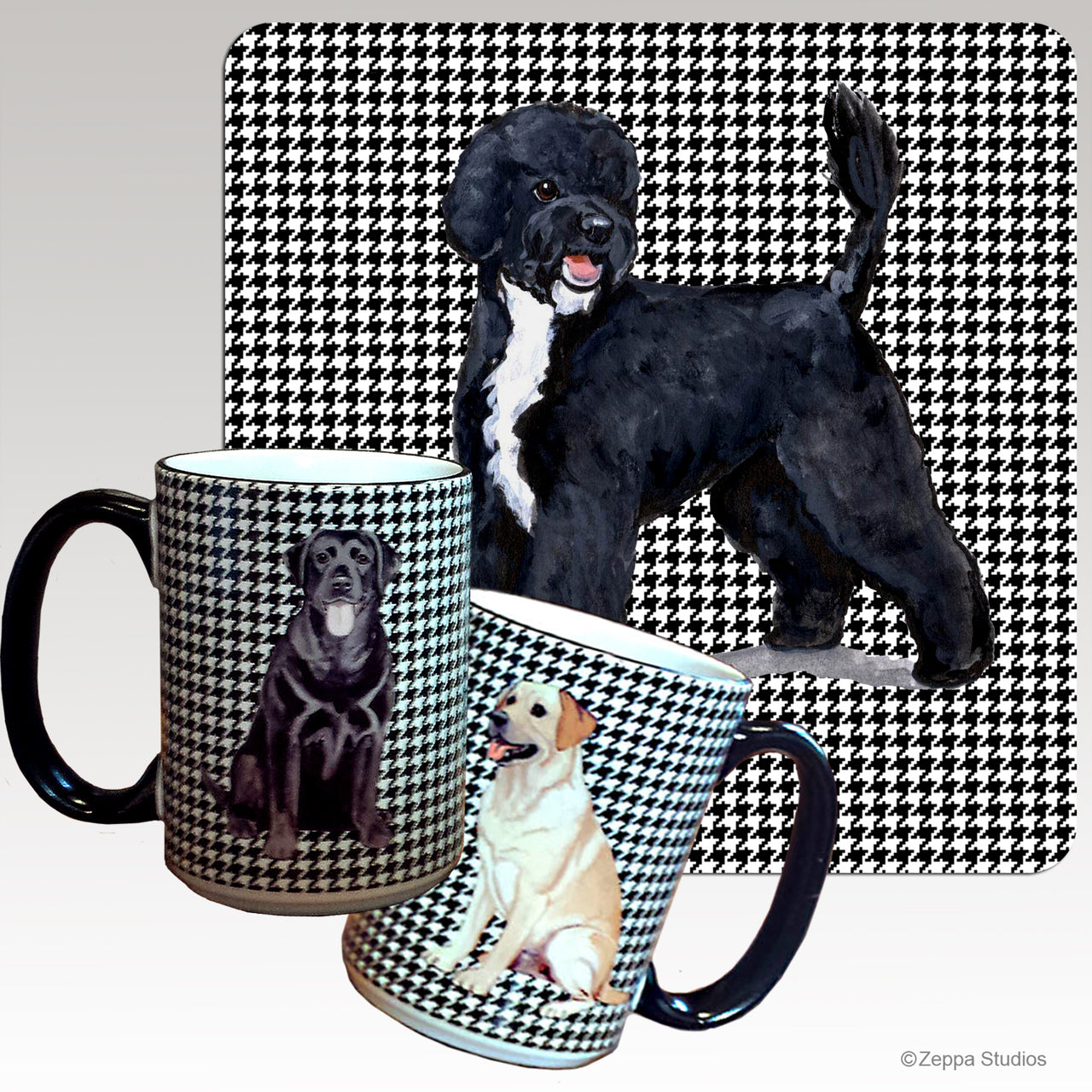 Portuguese Water Dog Houndzstooth Mug – Zeppa Studios