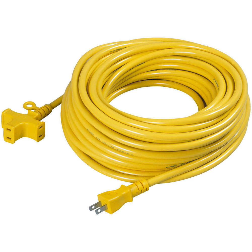 日動工業株式会社｜十字トリプル延長コード 黄色 20m