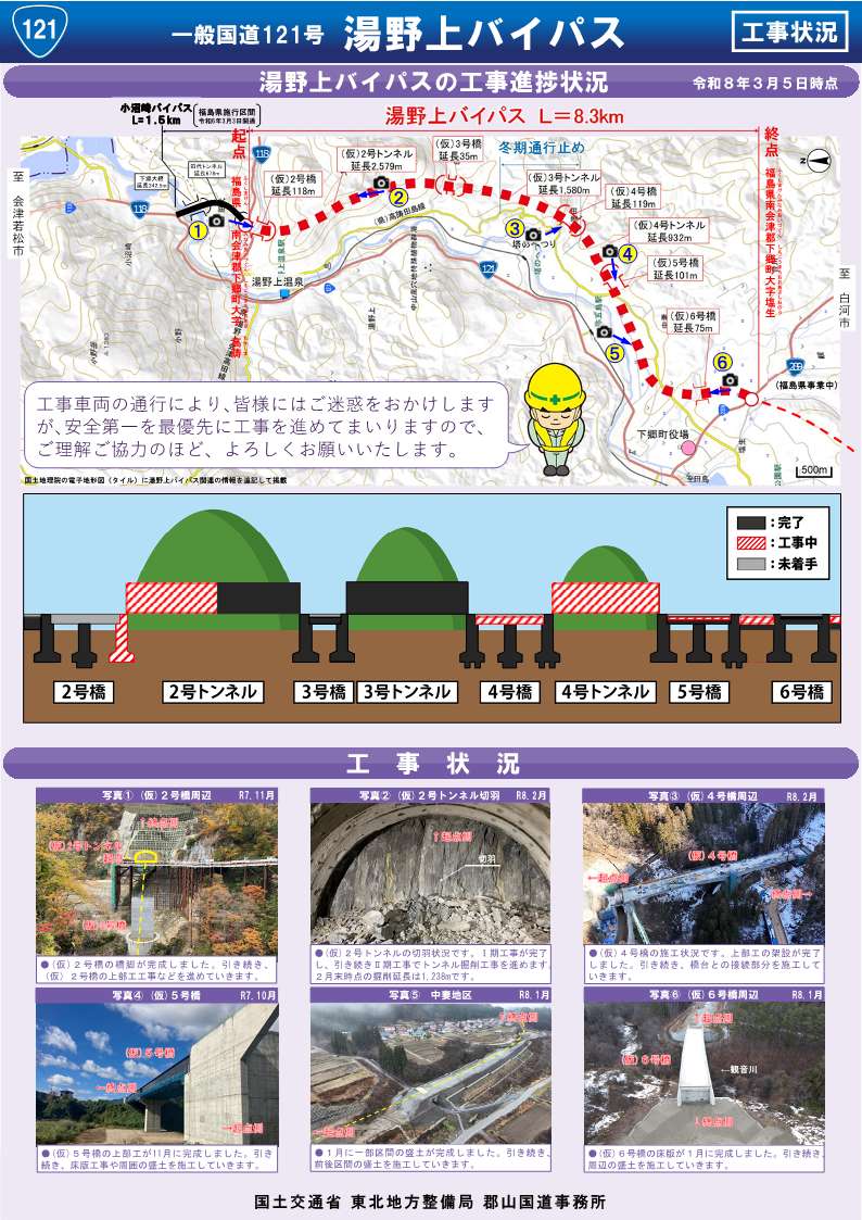 国道121号 湯野上バイパス