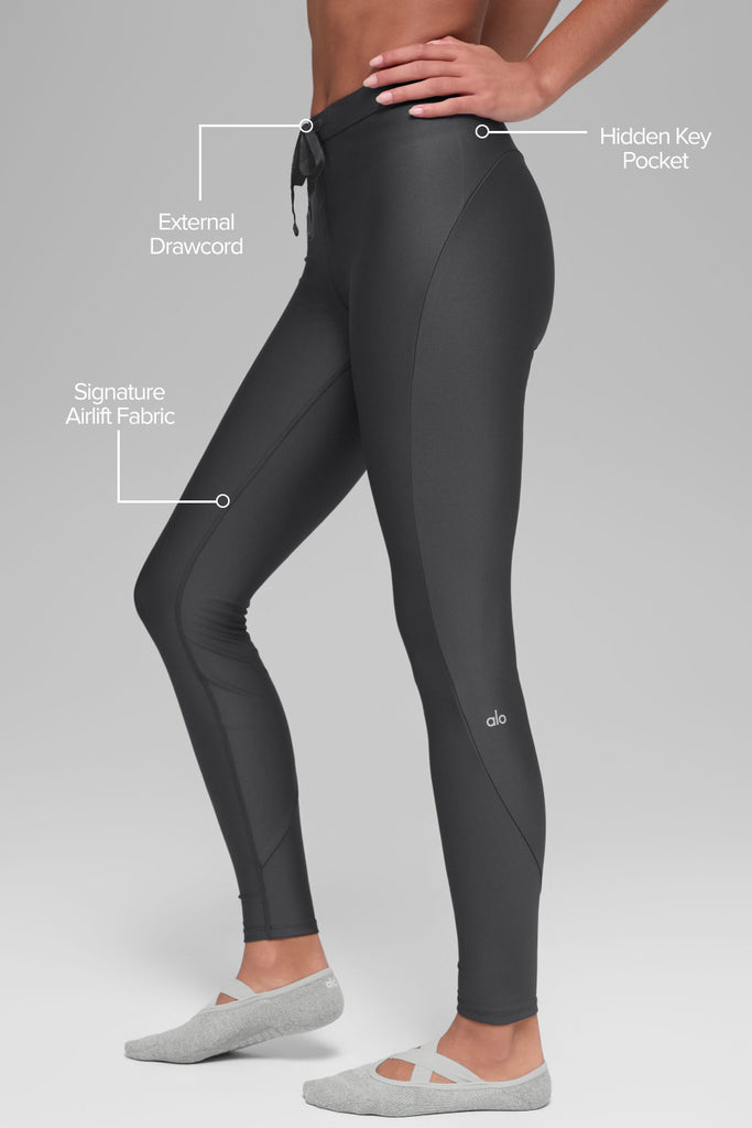 Airlift High-Waist Light Speed Legging - Anthracite | ALO
