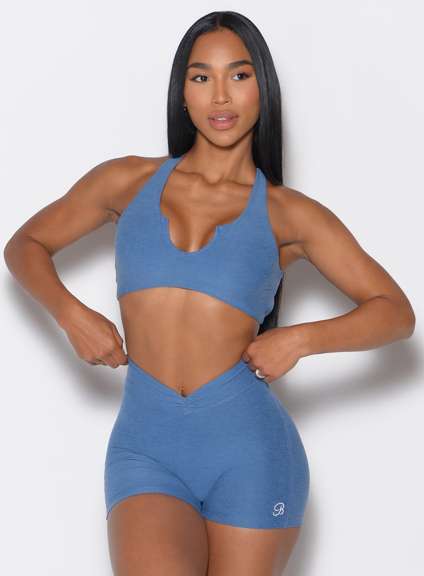 Ace Sports Bra | Chambray | Bombshell Sportswear