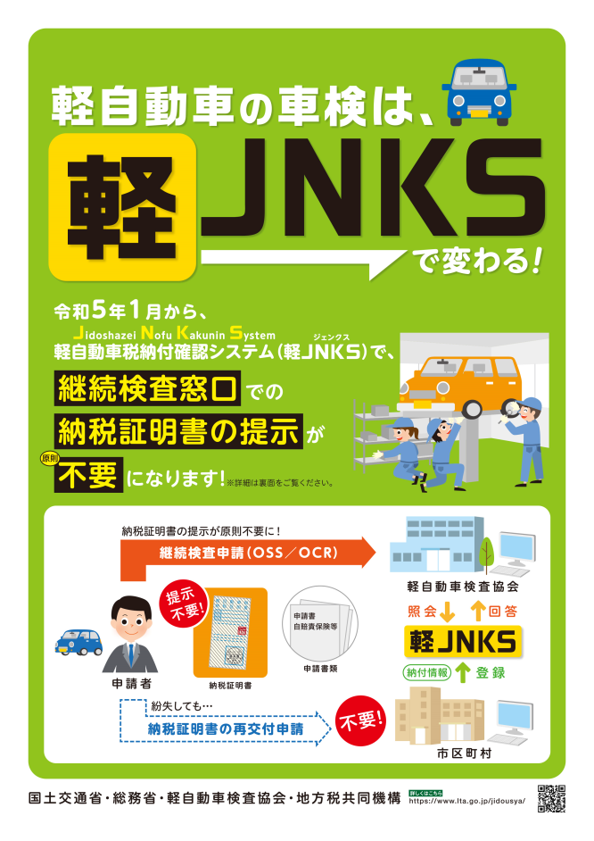 軽自動車税納付確認システム(軽JNKS)について／岩手県宮古市