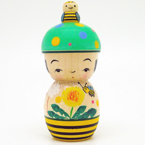 山形系 志田菊宏 工人 雛人儀容 可愛いキノコ頭のおひなさま 雛飾り