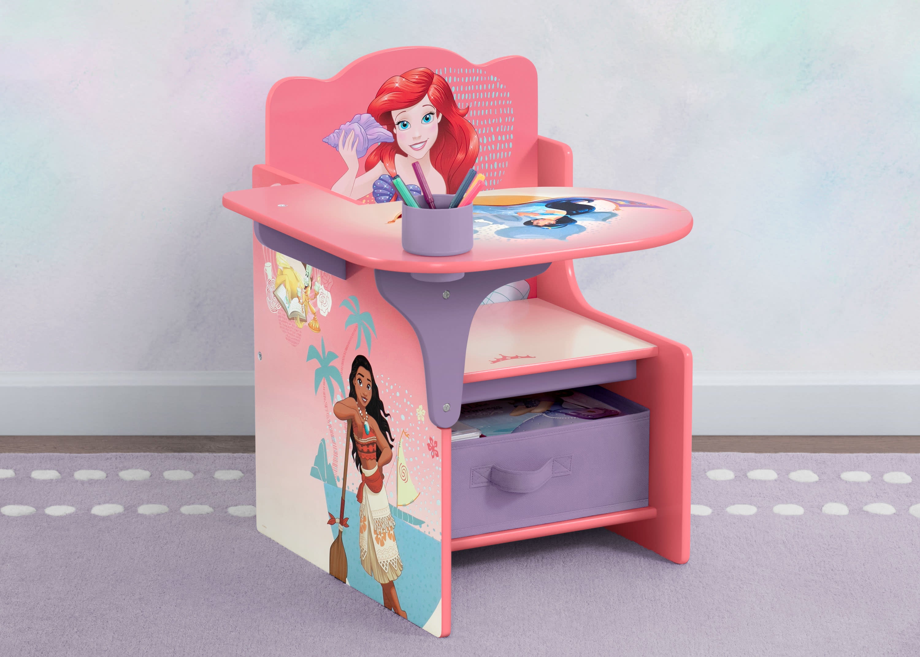 Princess Chair Desk with Storage Bin - Delta Children