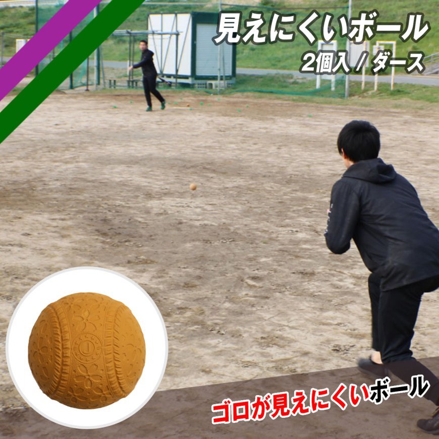 見えにくいボール【2個入り】/【ダース】｜FNB-6812/682JBRN｜【野球