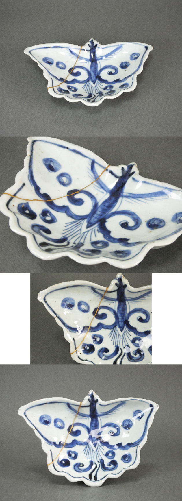 古童 - 古染付 蝶形 向付 皿 | 古美術品専門サイト fufufufu.com