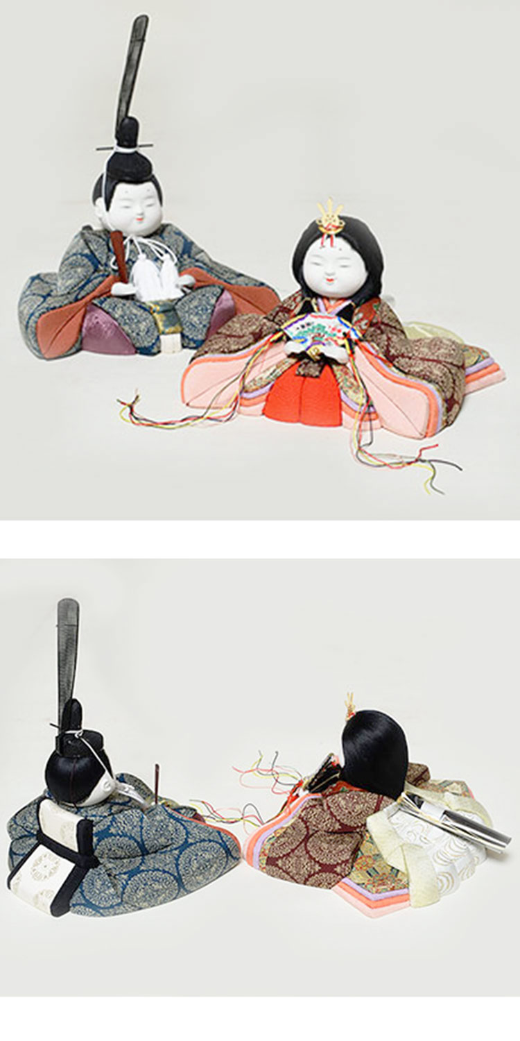 木目込／親王飾 木目人形：・敬愛雛：有松陽寿作｜人形の伏見屋