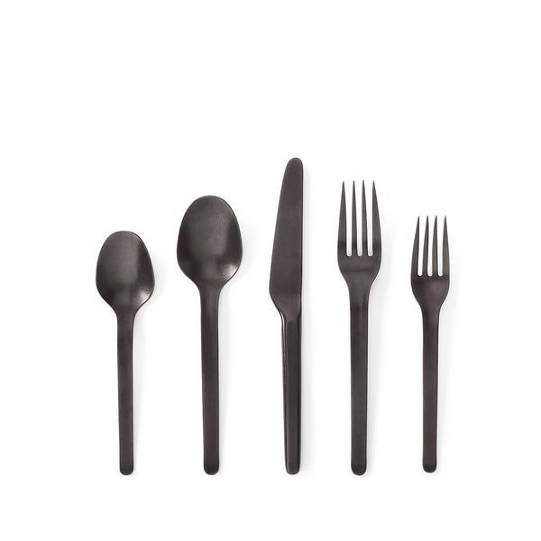 Heath Ceramics Muir Flatware in Onyx (5 Piece Setting)