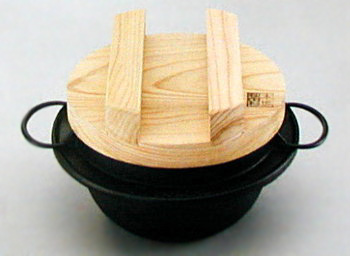 岩鋳・ごはん鍋3合炊 木蓋付／本場盛岡南部鉄器／こだわりやさん．com