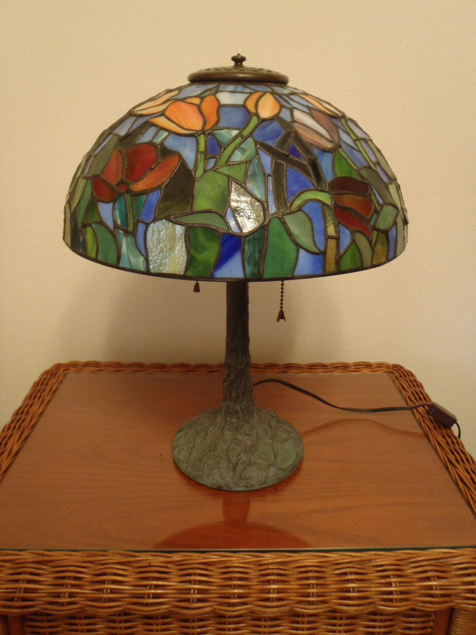 ステンドグラス（中）スタンド チューリップ ステンドグラス