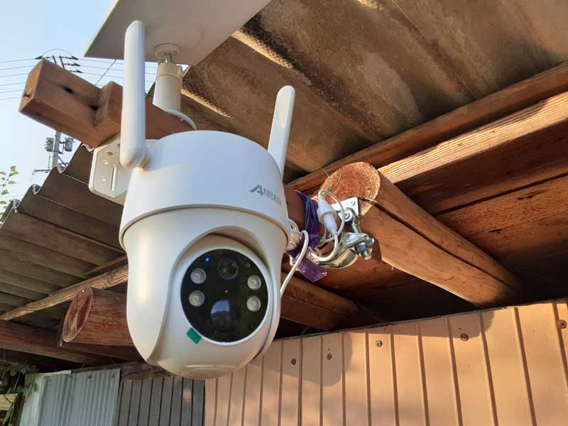 防犯カメラ：ANRAN 4G SIM内蔵 ソーラーカメラを畑に設置 – システム