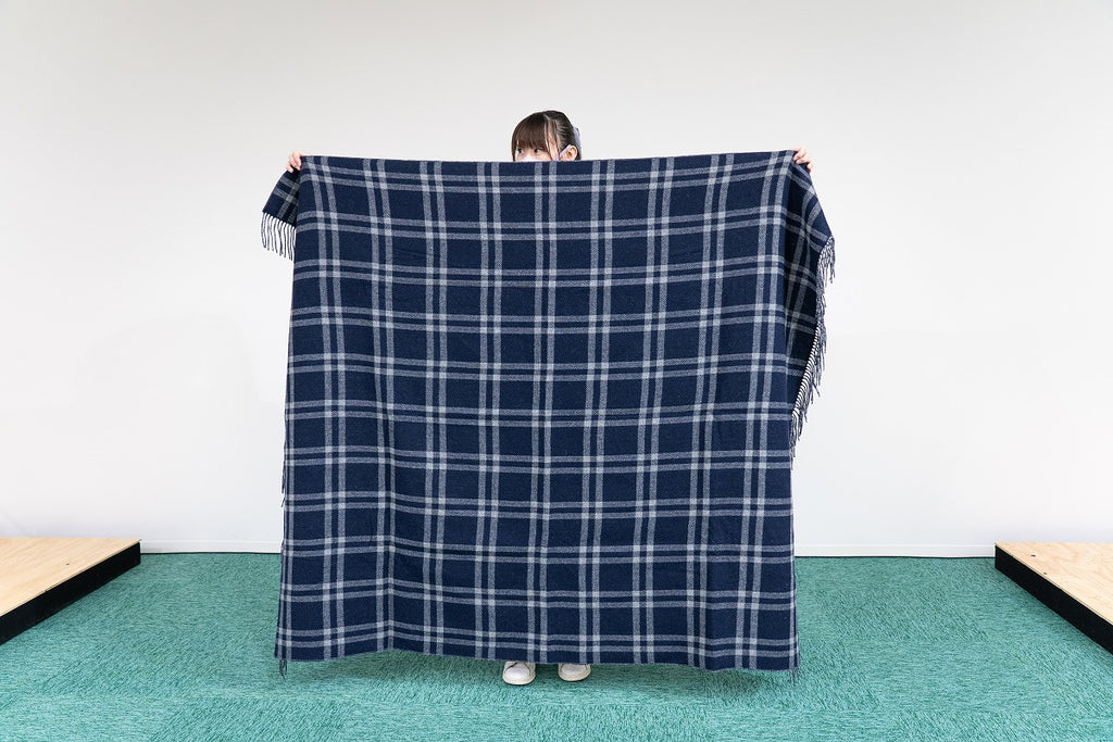 買えないブランケット】 ReBirth WOOL ブランケット/チェック柄
