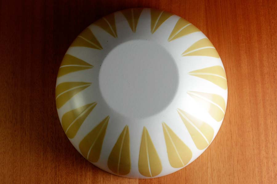 キャサリンホルム ロータス 27cm ボウル ホワイト＆オリーブ #55