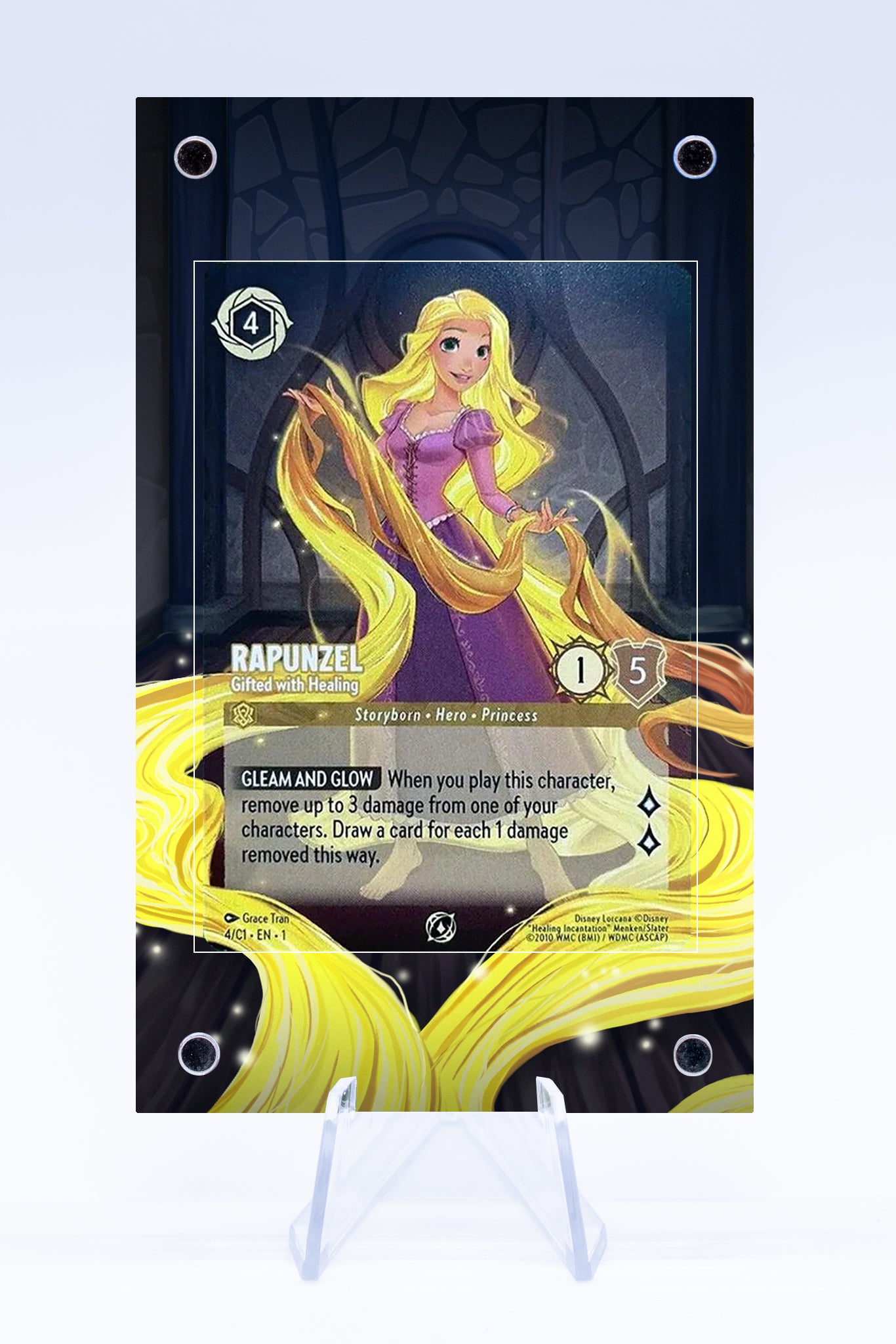Rapunzel Gifted with Healing 4 C1 Promo Case | Lorcana | Art Guard