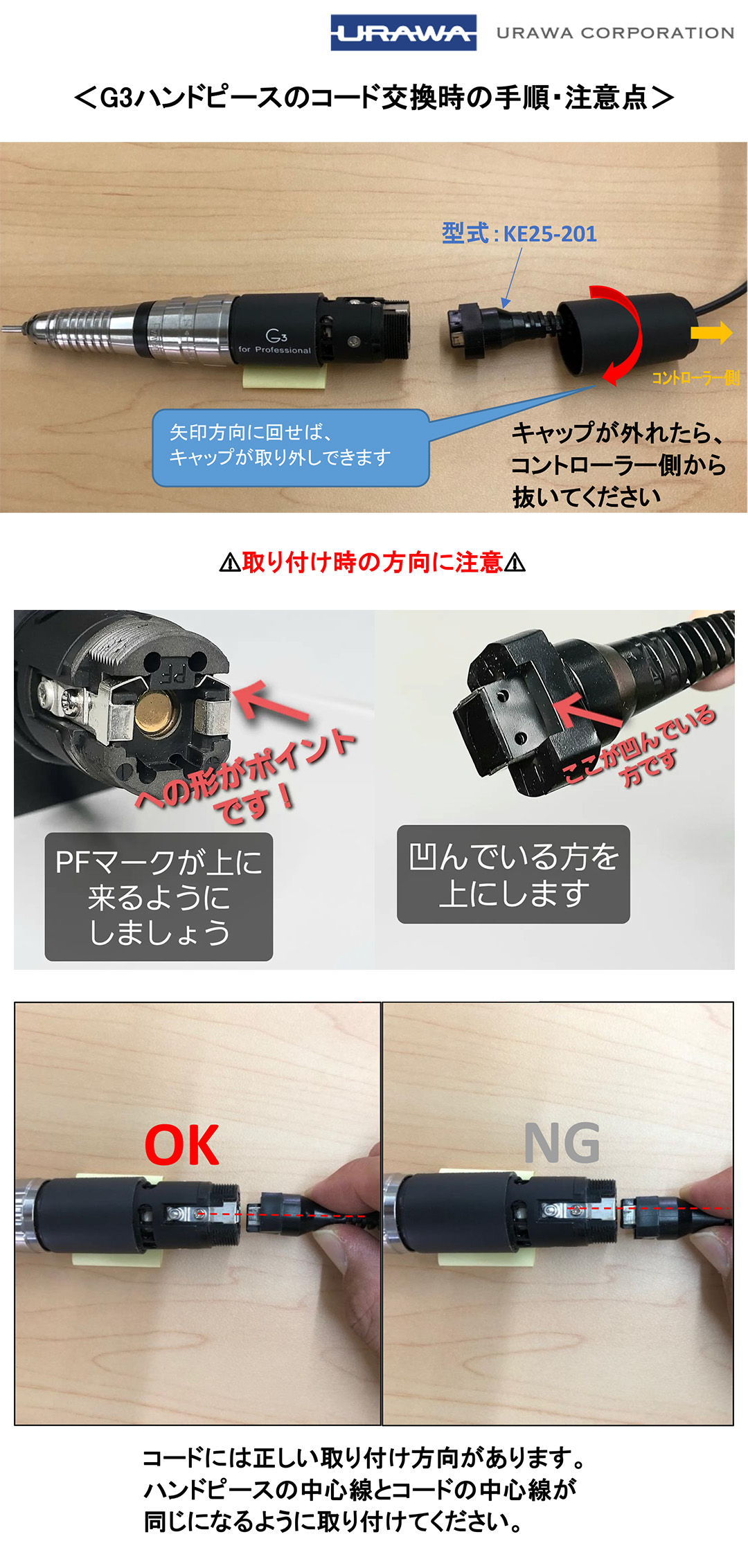 rednails web channel / 【G3専用】ハンドピース用ストレートコード