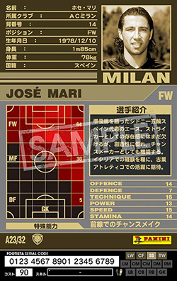 ホセ・マリ | FOOTISTAカードデータ詳細