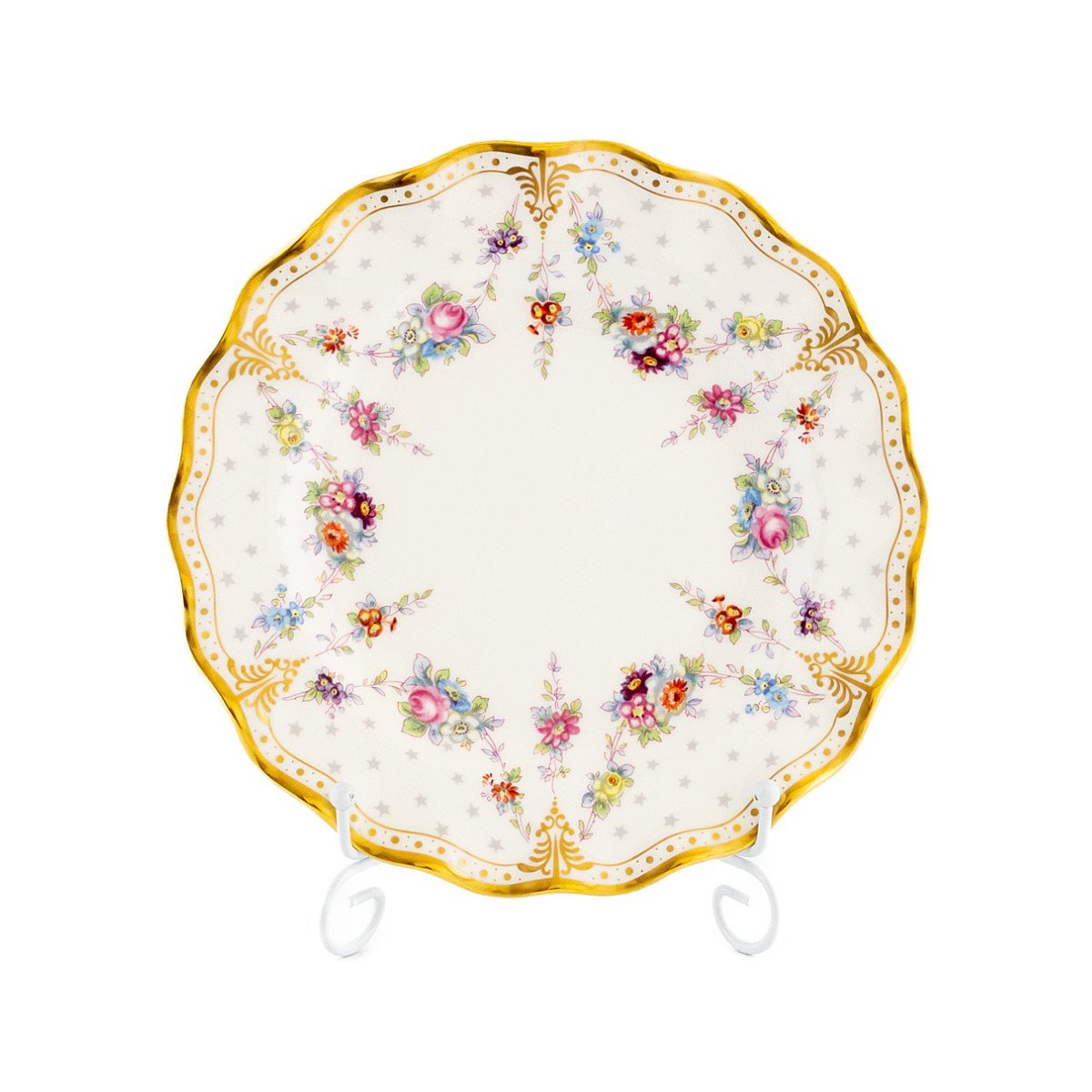 ロイヤルクラウンダービー ロイヤルアントワネット 中皿 ケーキ皿 リム