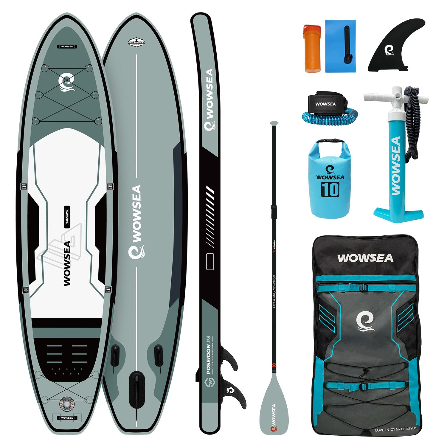 Poseidon P3 11'/335cm SUP Paddle Board Package – WOWSEA SUP
