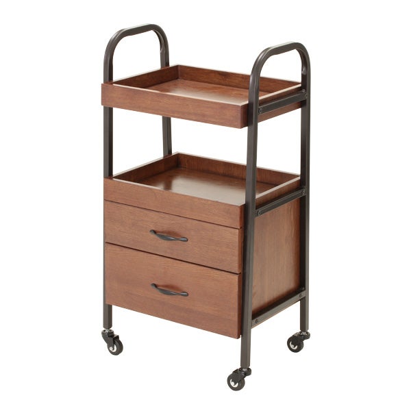 高級木製ワゴン (引き出し付き) 4段タイプの通販｜セブンビューティー