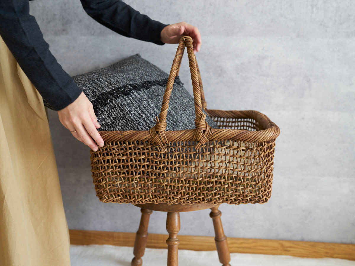 すかし編みのあけび蔓バスケット 収納や買い物に – 市川籠店 | 1basketry