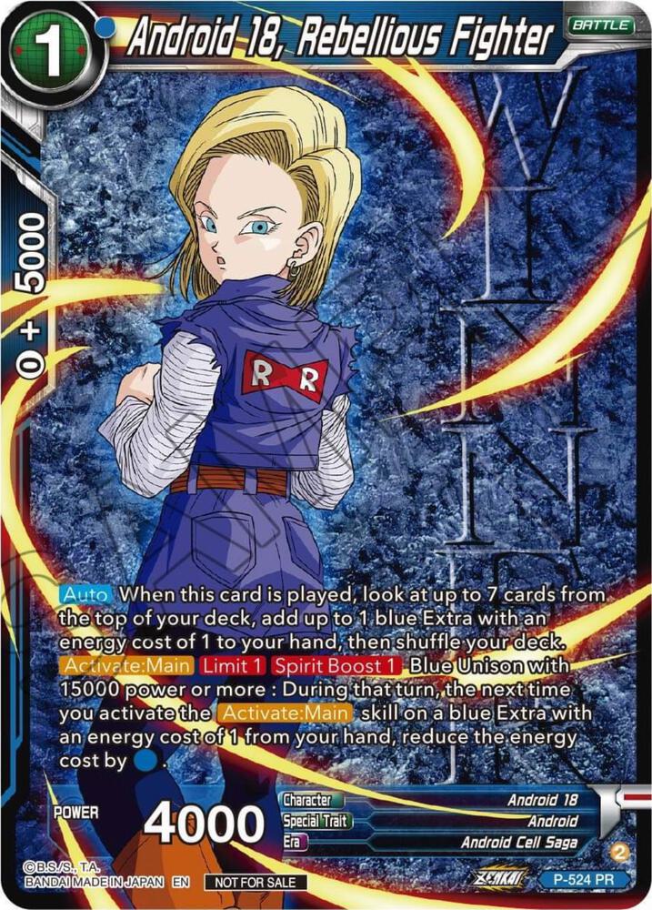 Android 18, Rebellious Fighter (Winner-Stamped) (Zenkai Series