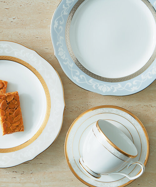 ノリタケ ガラコンテッサ プレート 花柄 金彩 6枚セット 未使用・箱