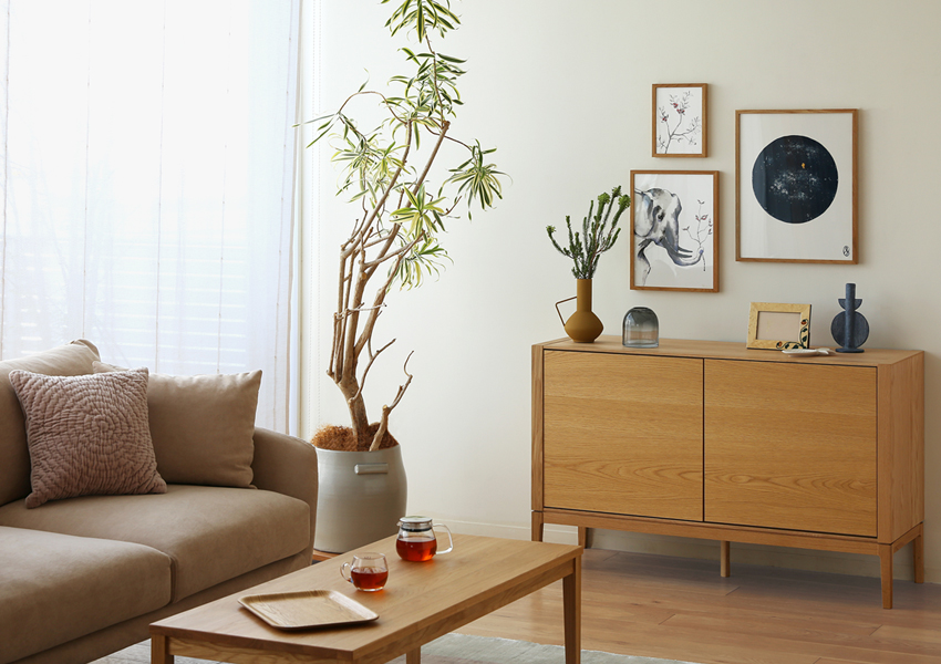 モル 120サイドボード OAK(W120×D43×H75cm)税込￥178,000 | 高野木工