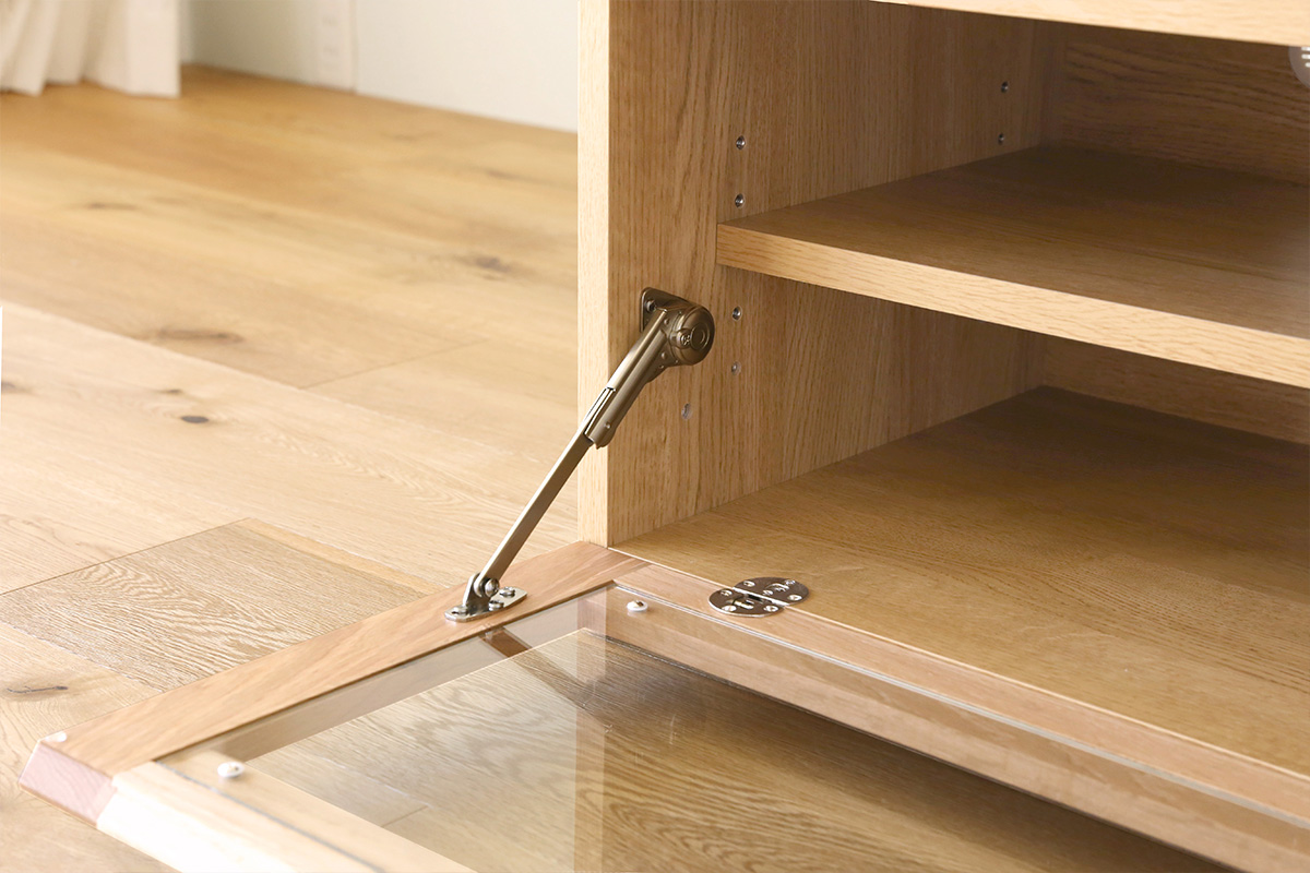 アスターTV 120ガラス扉 WHITE OAK(W120×D44×H36cm)税込￥66,000