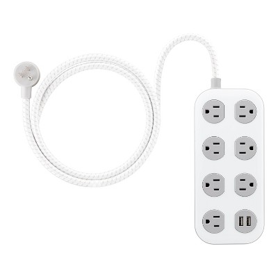 GE 7-Outlet Surge Protector with USB 1470J 2 USB-A (2.4A) 4