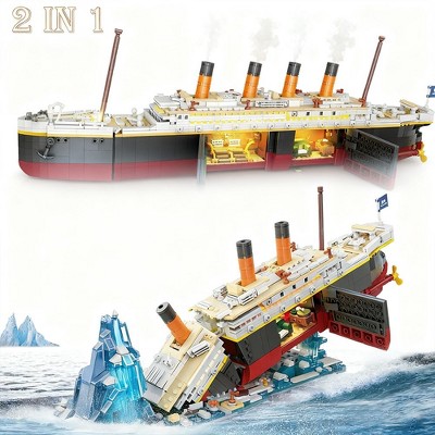 2 in 1 Mini Ship Building Block 1883 PCS with Glacier Display