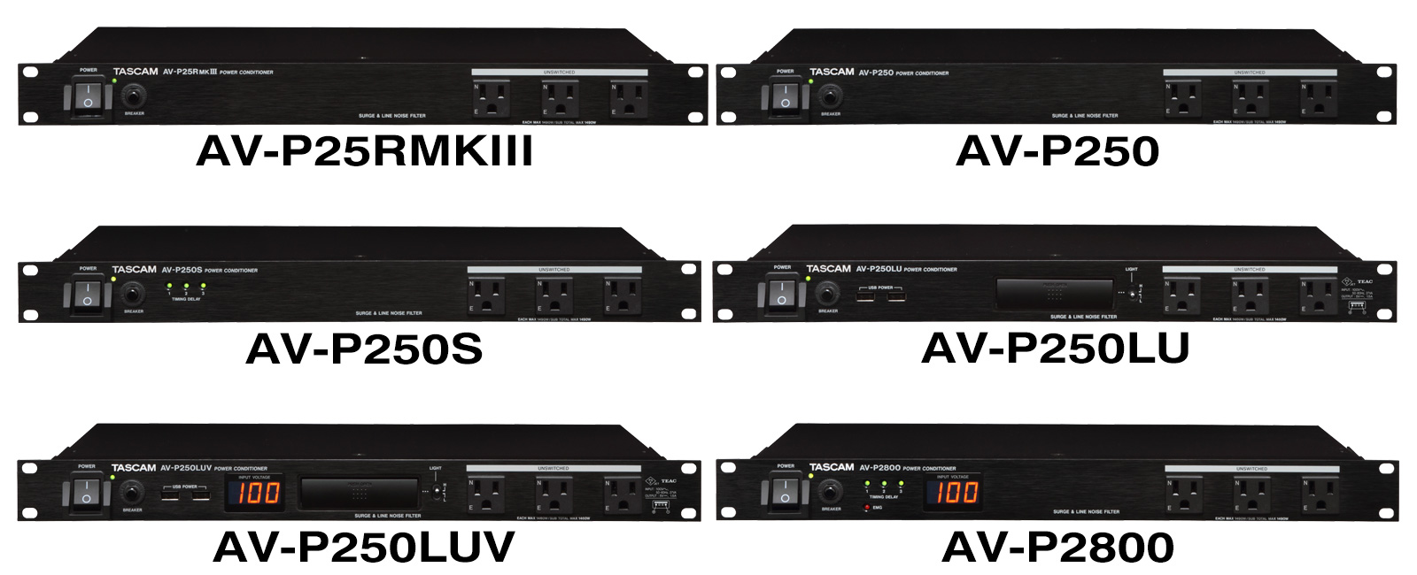 TASCAM / AV-P Series パワーディストリビューター/コンディショナー