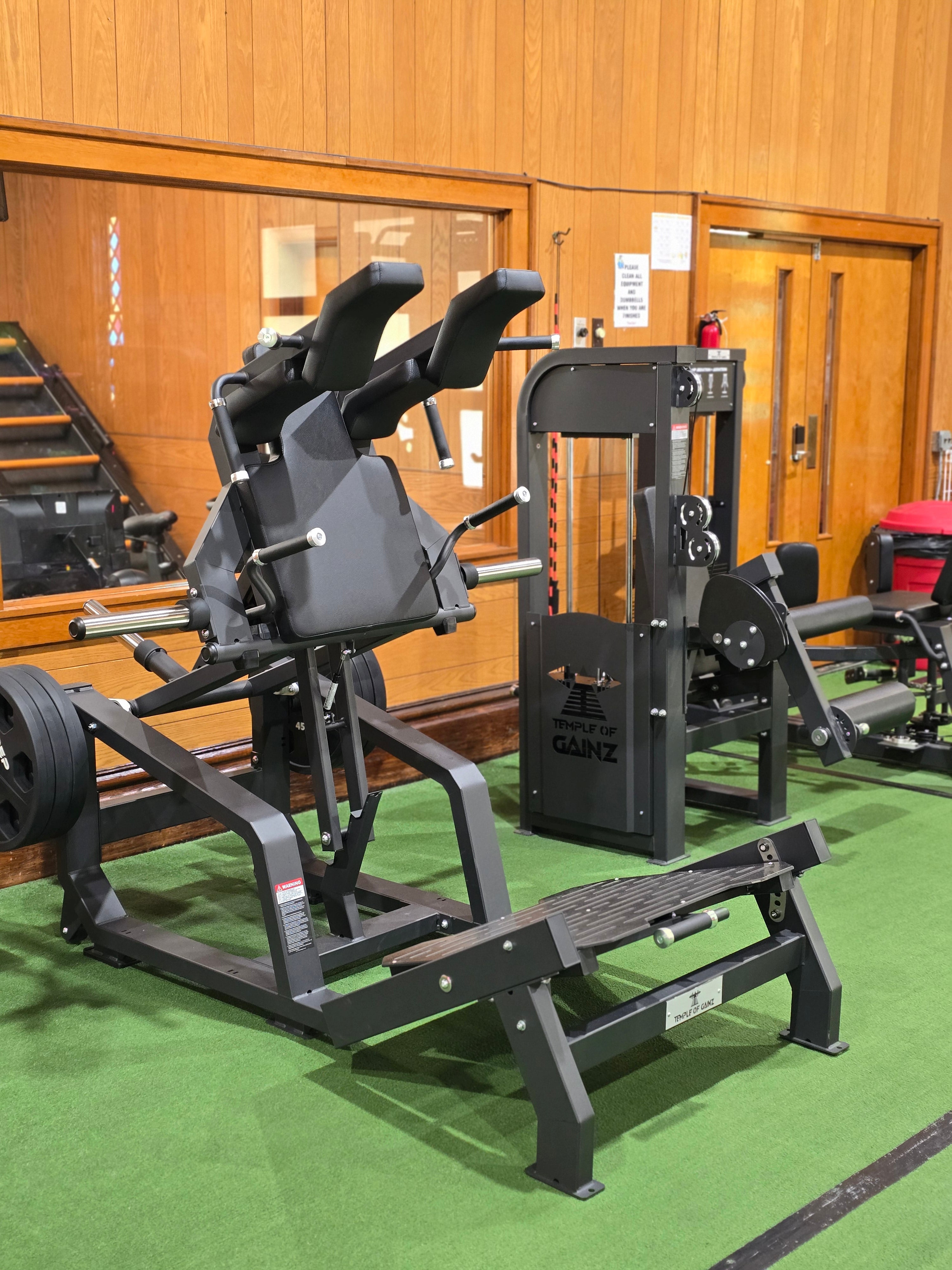 PLATE-LOADED ADJUSTABLE POWER SQUAT / V SQUAT / HACK SQUAT MACHINE