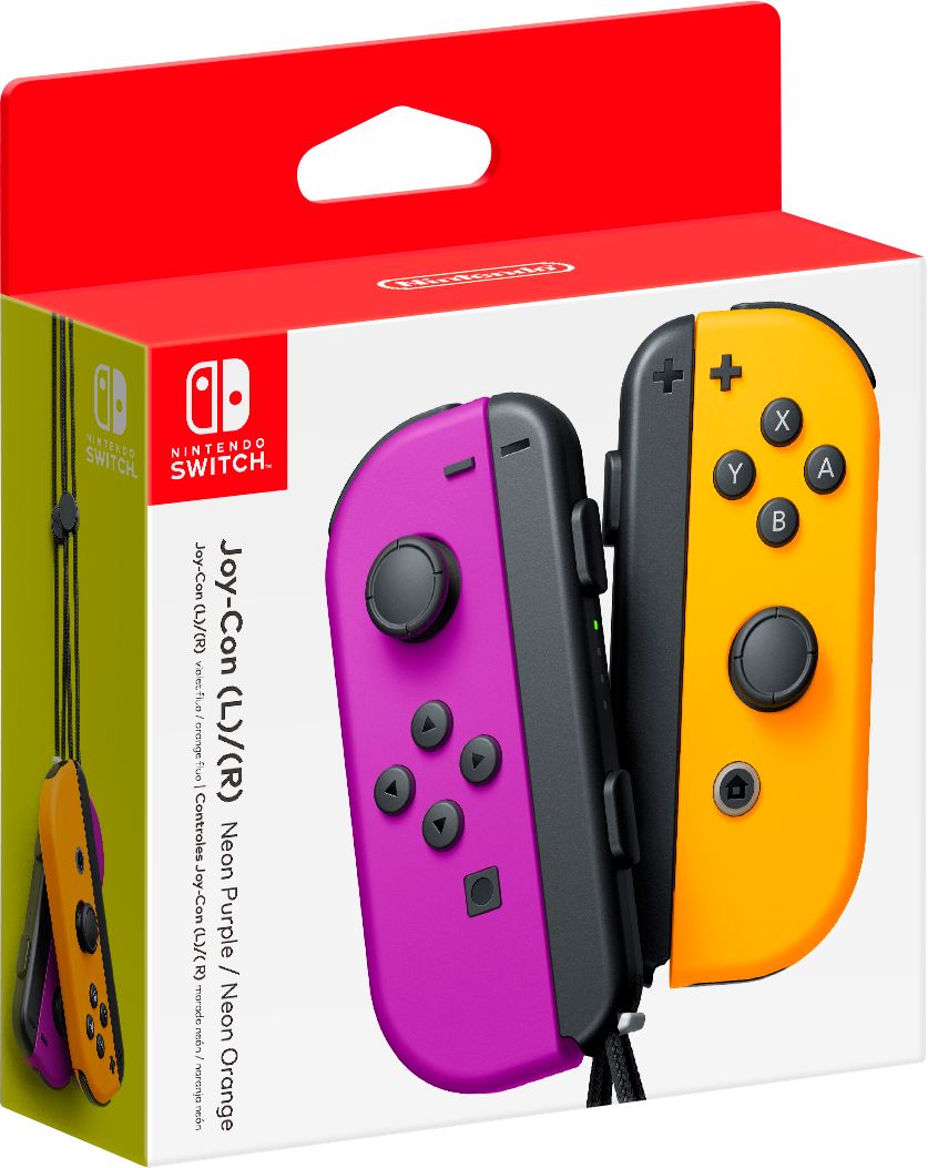 Nintendo Switch Joy-Con (L/R) – Neon Purple / Neon Orange – Tech Craze