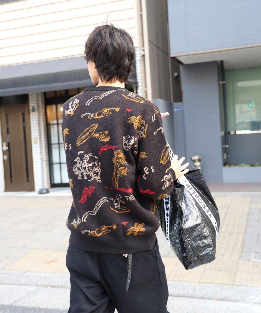 WEB / FLAG SHOP限定】ALOHA JQ KNIT CREW NECK / クルーネックニット