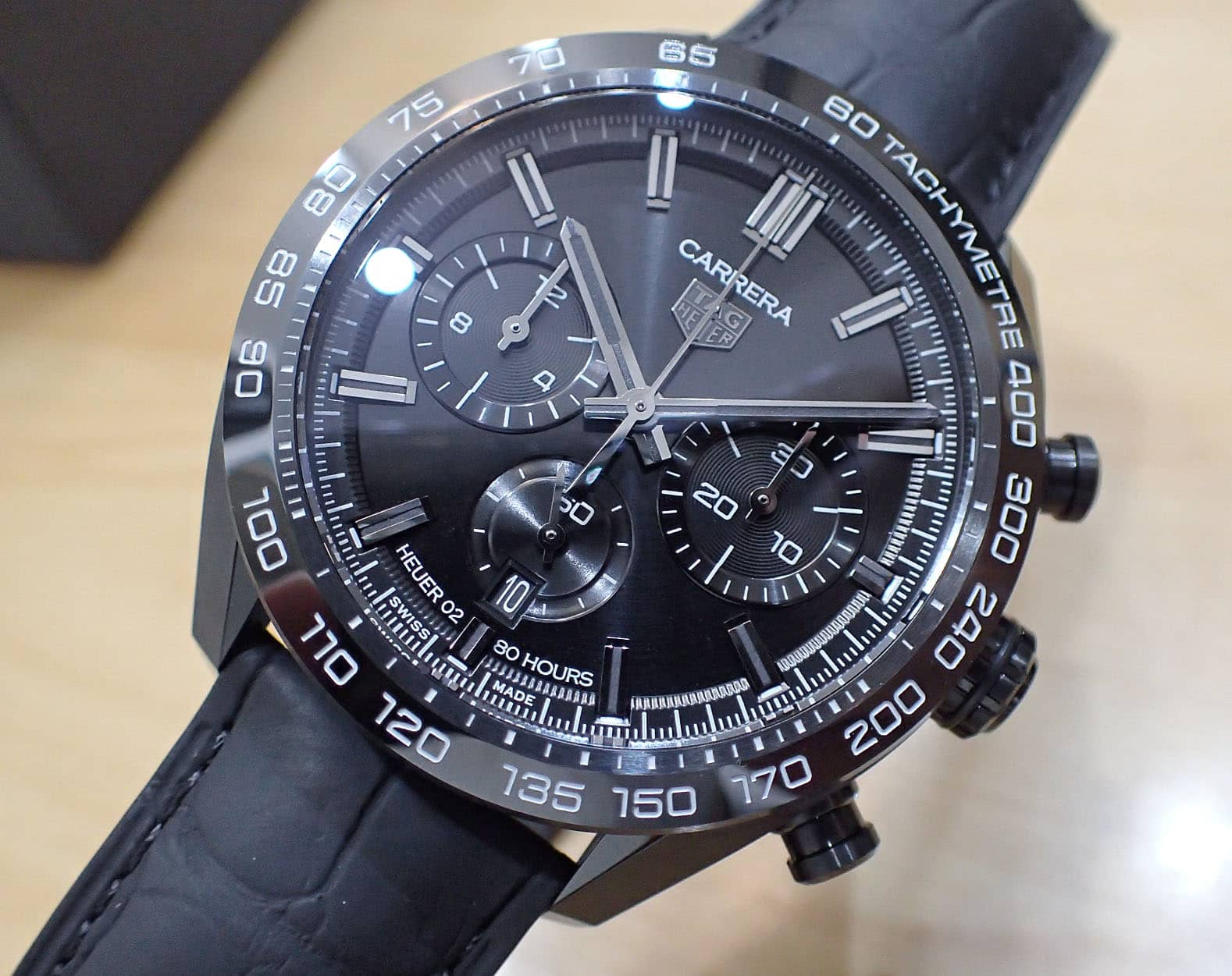 中古品【TAG HEUER】タグホイヤー カレラ ホイヤー02 ジャパンブラック