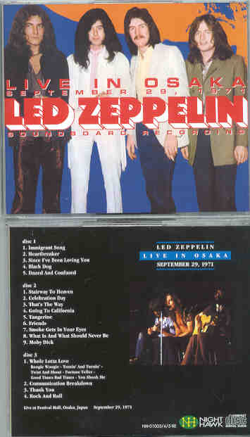 Led Zeppelin - Live In Osaka 1971 ( 3 CD SET ) ( Soundboard of