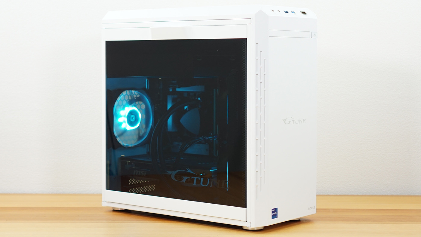 マウス G-Tune ミニタワー ホワイトカラーモデルの実機レビュー - the比較