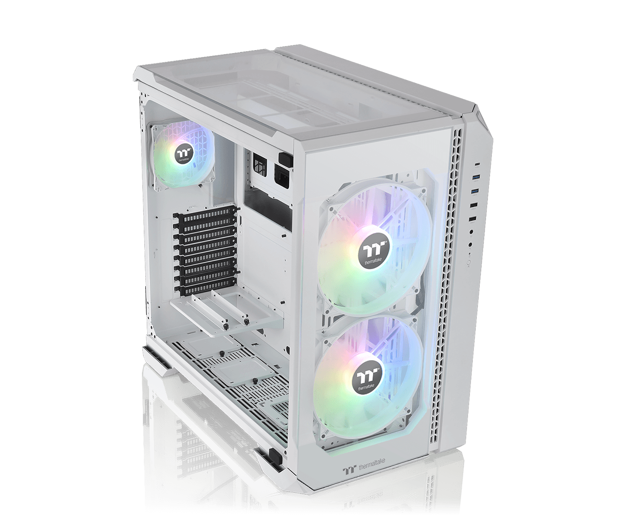 ARGBファン7個付属】RAIJINTEK ホワイトPCケース白 ARGBファン7個付属