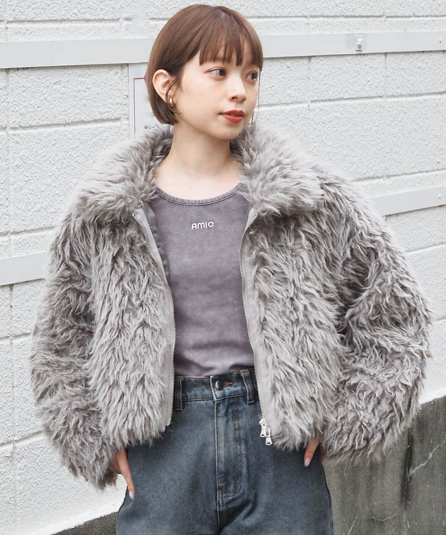 tiptop+pocket ティップトッププラスポケット / ミックスファーブルゾン