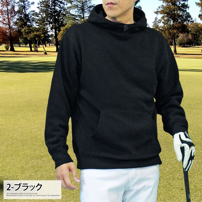 ゴルフウェア メンズ パーカー 裏起毛 スウェット トレーナー トップス