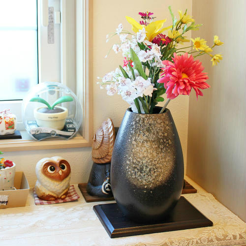 楽天市場】在庫数限り 信楽焼 花瓶 窯変 長 8号 陶器 おしゃれ 花入