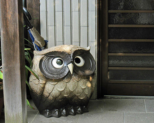 楽天市場】【ポイント8倍】信楽焼 陶器 ふくろう 傘立て 福 フクロウ