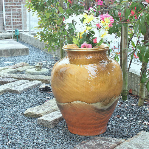 楽天市場】【ポイント12倍】信楽焼 大型 フラワーベース 萌黄 20号