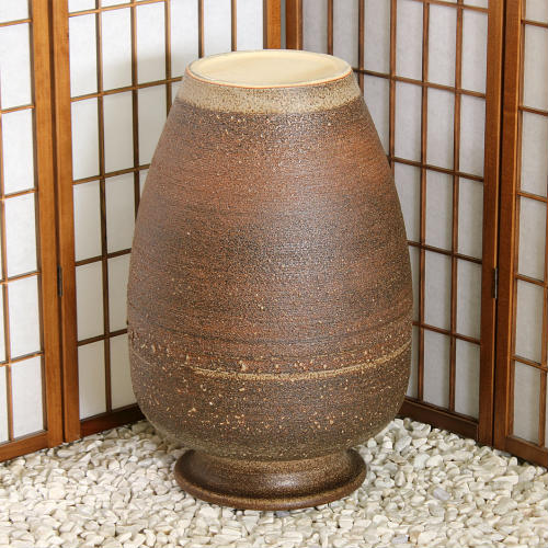 楽天市場】【ポイント10倍】信楽焼 大型 フラワーベース 窯肌 松皮 20